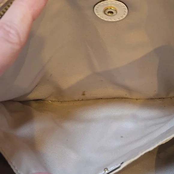 Lauren Ralph Lauren Vintage White/Tan Straw-like Shoulder Bag - Picture 15 of 16